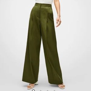 J.D. Luxe Green Satin Pants